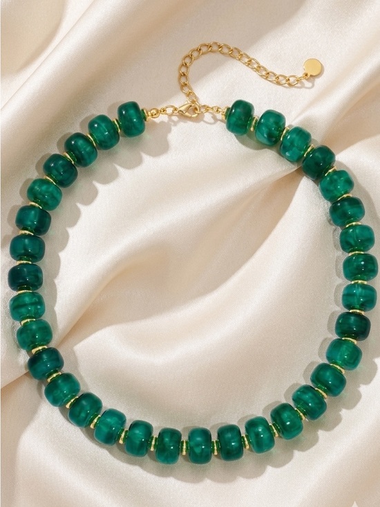 Anthropologie Jewelry - New! Green Dopamine Beaded Necklace